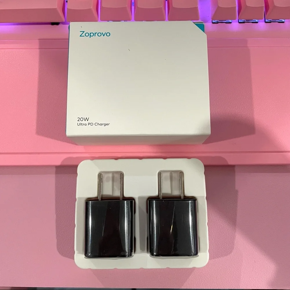 2 packs mini usb C wall charger adapter